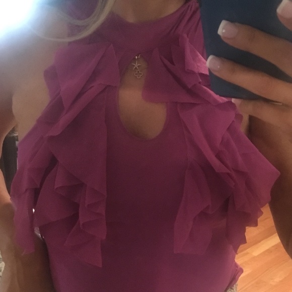 Bebe ruffled halter top - Picture 1 of 4